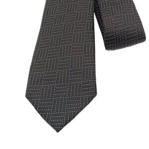 Orimono Silk Tie Men’s XL 63” Black White Dot Geometric Skinny New